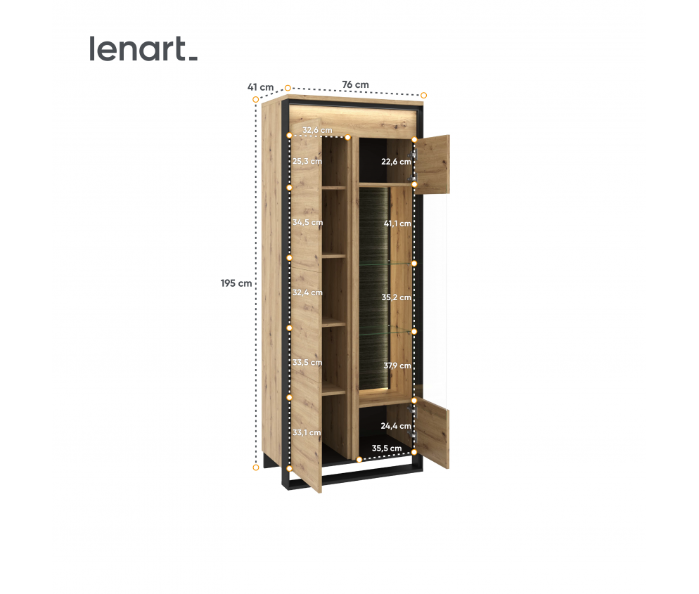 Witryna z oświetleniem QUANT QA-03
