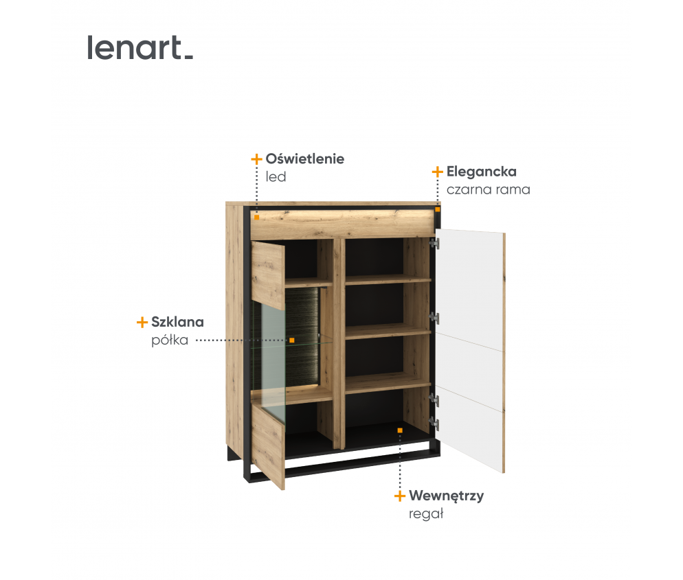 Witryna z oświetleniem QUANT QA-06