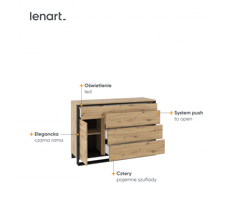 Komoda z oświetleniem QUANT QA-08