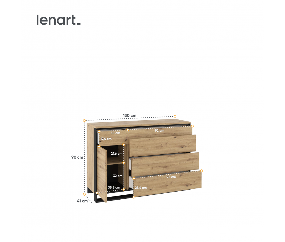 Komoda z oświetleniem QUANT QA-08