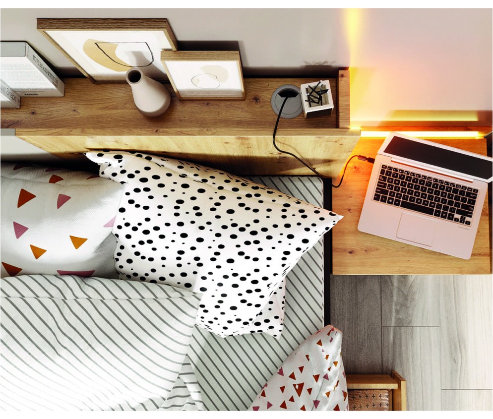 Stolik nocny z oświetleniem QUBIC QB-10