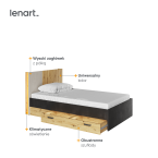 Łóżko 120 ze stelażem z oświetleniem QUBIC QB-11