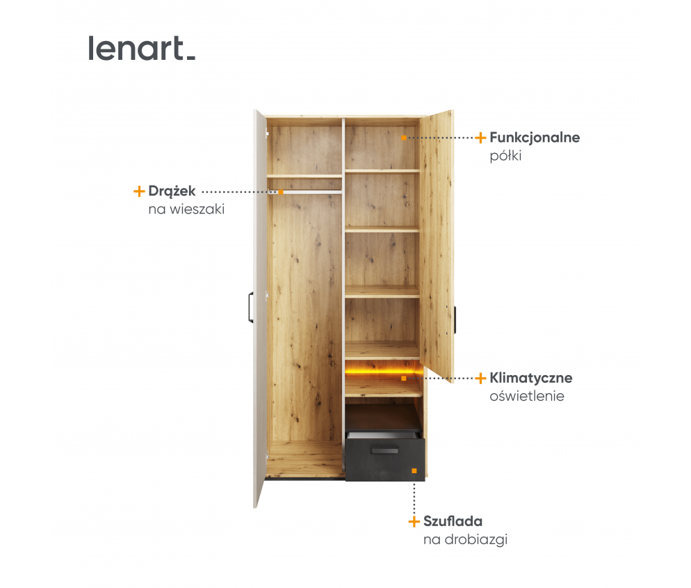 Szafa z oświetleniem QUBIC QB-03