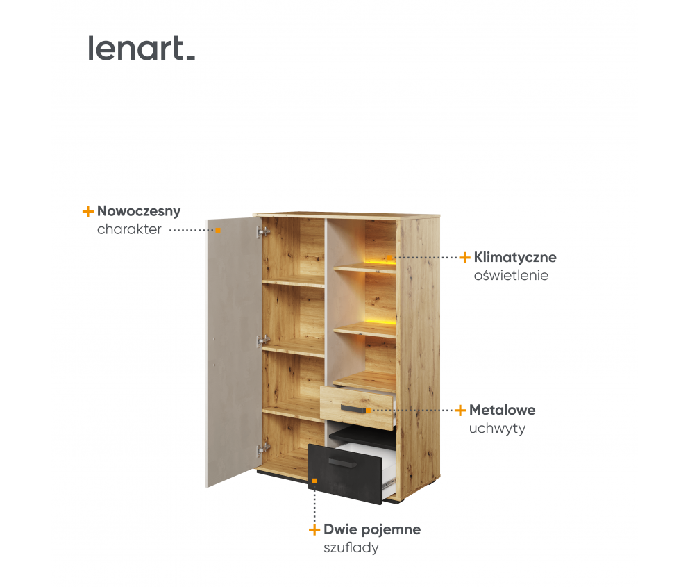 Szafka z oświetleniem QUBIC QB-05