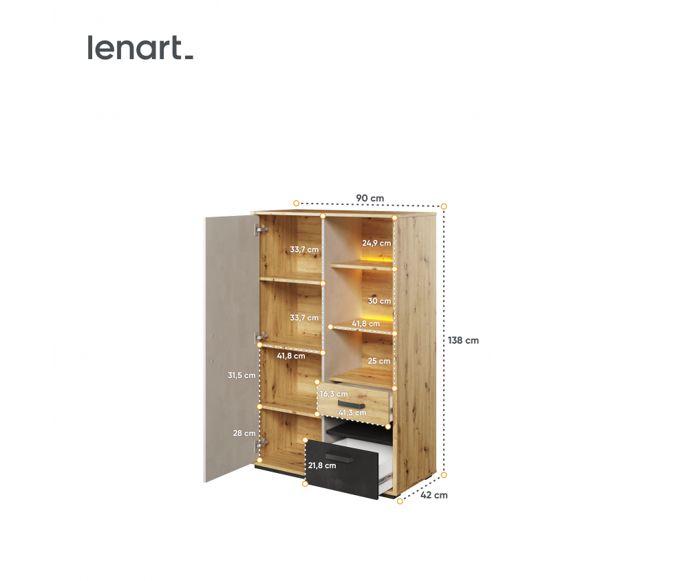 Szafka z oświetleniem QUBIC QB-05