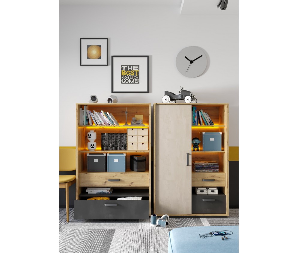 Regał z oświetleniem QUBIC QB-06