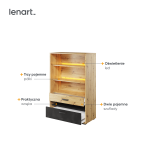 Regał z oświetleniem QUBIC QB-06