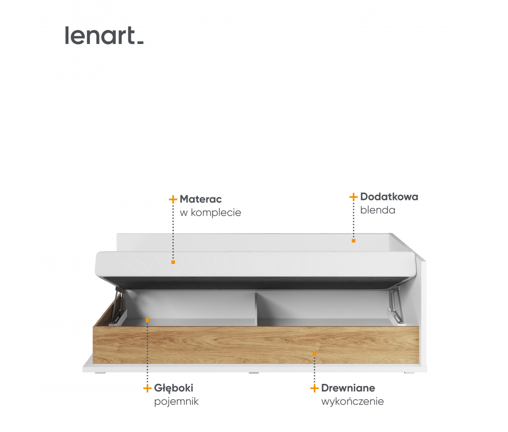 Łóżko z materacem SIMI MS-09P