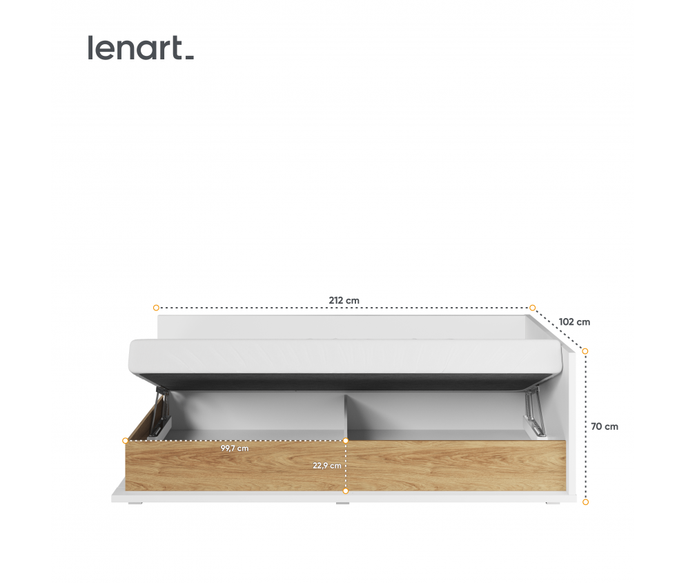 Łóżko z materacem SIMI MS-09P