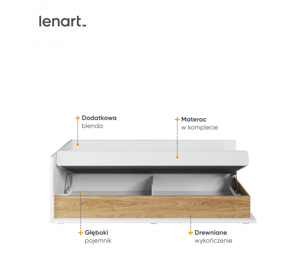 Łóżko z materacem SIMI MS-09L