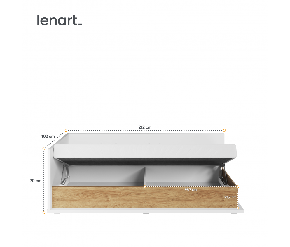 Łóżko z materacem SIMI MS-09L