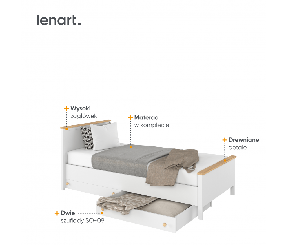Łóżko z materacem STORY SO-08