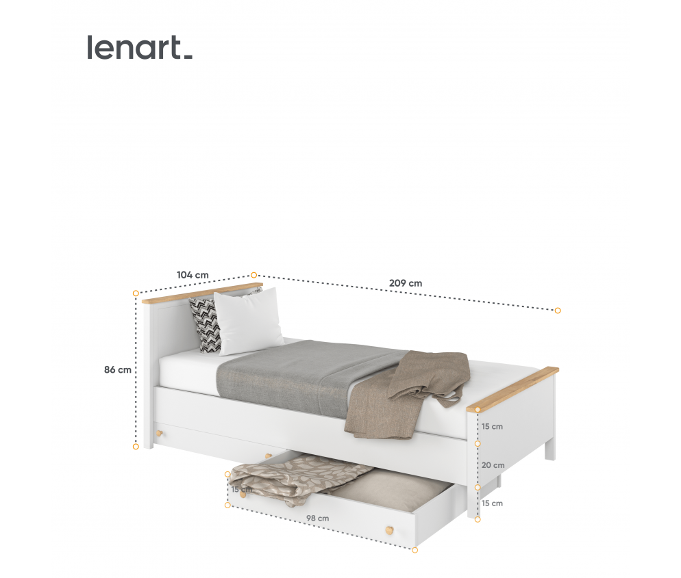 Łóżko z materacem STORY SO-08
