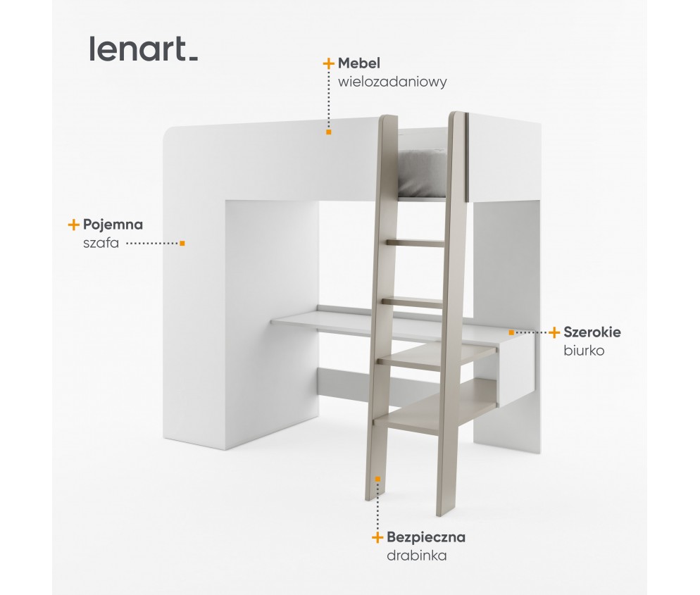Łóżko piętrowe z materacem  TOM TO-01