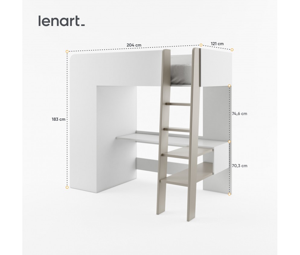 Łóżko piętrowe z materacem  TOM TO-01