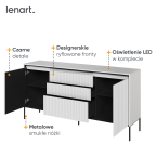 Komoda z oświetleniem TREND TR-01 Biała