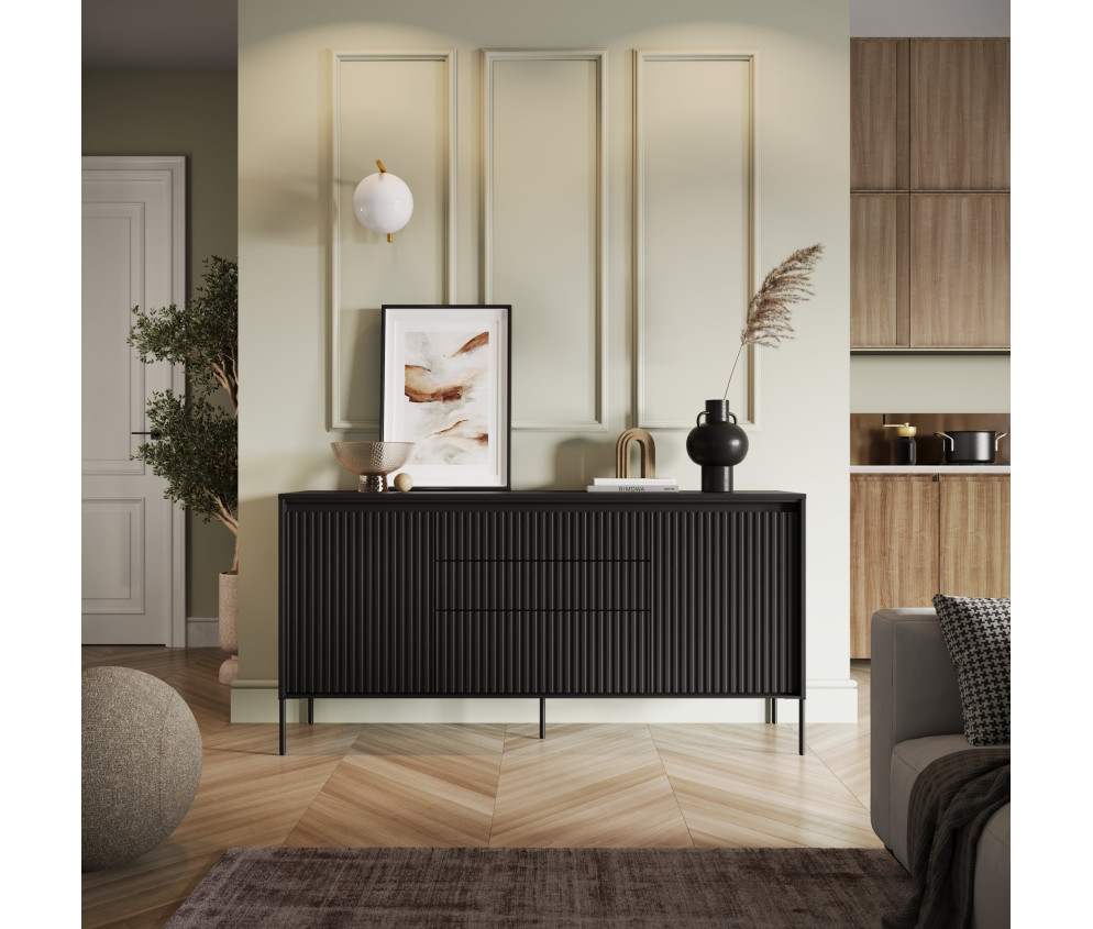 Komoda z oświetleniem TREND TR-01 Czarna