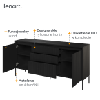 Komoda z oświetleniem TREND TR-01 Czarna