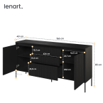 Komoda z oświetleniem TREND TR-01 Czarna