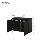 Komoda z oświetleniem TREND TR-02 Czarna