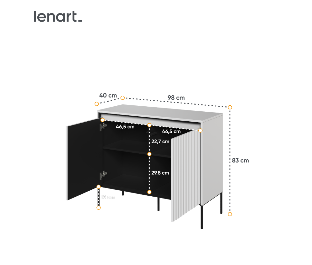 Komoda z oświetleniem TREND TR-02 Biała