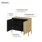 Komoda z oświetleniem TREND TR-02 Dąb Artisan