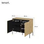 Komoda z oświetleniem TREND TR-02 Dąb Artisan