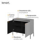 Komoda z oświetleniem TREND TR-02 Szara