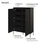 Komoda z oświetleniem TREND TR-03 Czarna