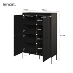 Komoda z oświetleniem TREND TR-03 Czarna