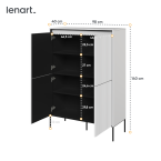 Komoda z oświetleniem TREND TR-03 Biała