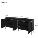 Komoda z oświetleniem TREND TR-04 Czarna