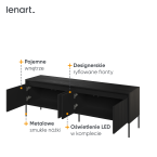 Szafka RTV z oświetleniem TREND TR-05 Czarna