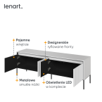 Szafka RTV z oświetleniem TREND TR-05 Biała