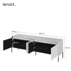 Szafka RTV z oświetleniem TREND TR-05 Biała