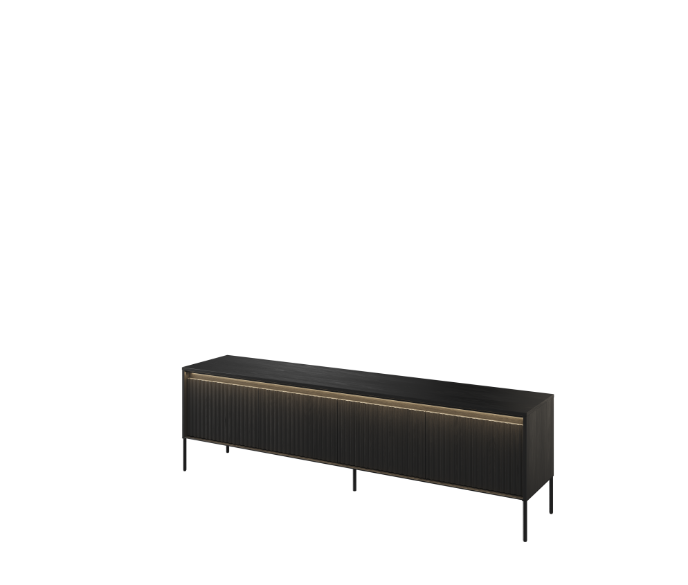 Szafka RTV z oświetleniem TREND TR-06 Czarna