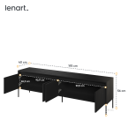 Szafka RTV z oświetleniem TREND TR-06 Czarna