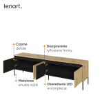 Szafka RTV z oświetleniem TREND TR-06 Dąb Artisan