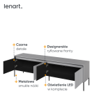 Szafka RTV z oświetleniem TREND TR-06 Szara
