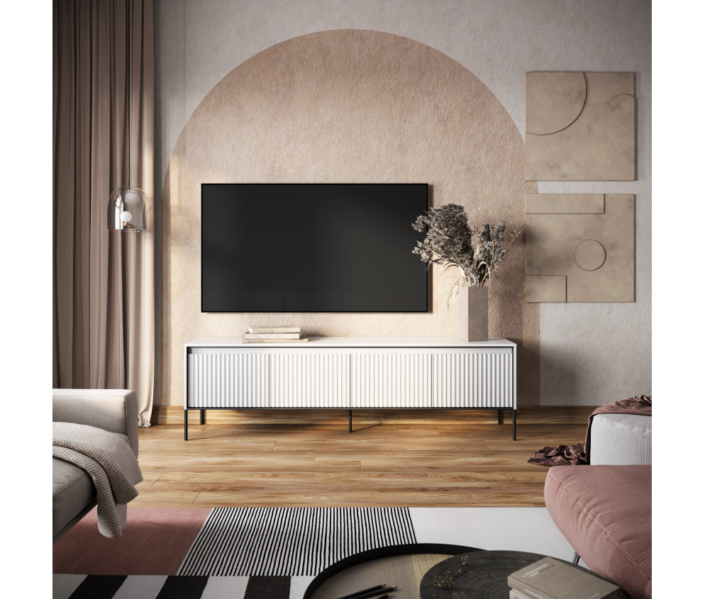 Szafka RTV z oświetleniem TREND TR-06 Biała