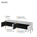 Szafka RTV z oświetleniem TREND TR-06 Biała