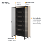 Witryna z oświetleniem TREND TR-07 Beżowa