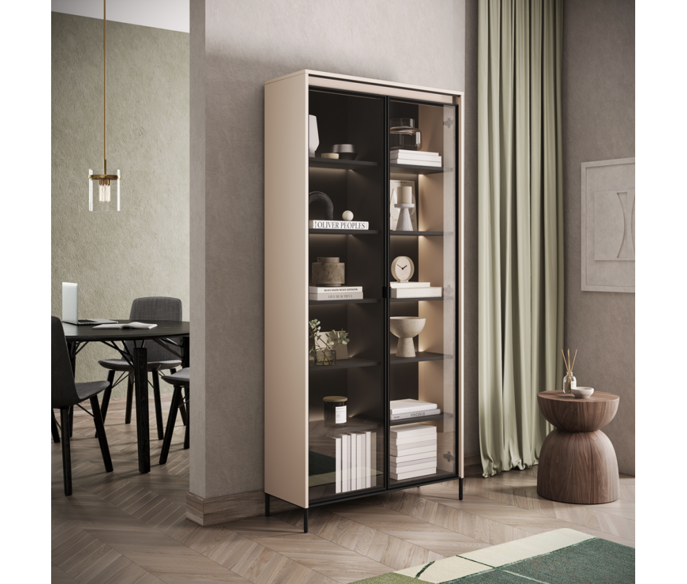 Witryna z oświetleniem TREND TR-07 Beżowa