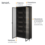 Witryna z oświetleniem TREND TR-07 Czarna