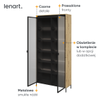 Witryna z oświetleniem TREND TR-07 Dąb Artisan