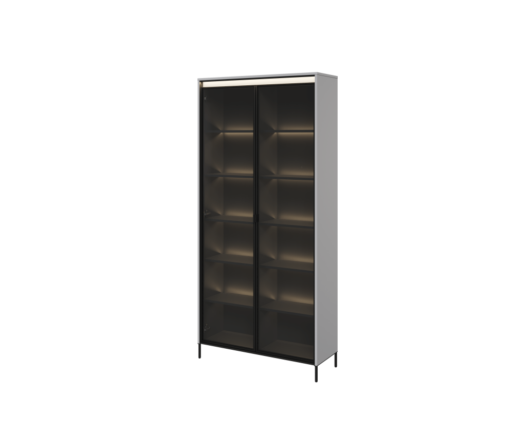 Witryna z oświetleniem TREND TR-07 Szara