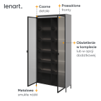 Witryna z oświetleniem TREND TR-07 Szara