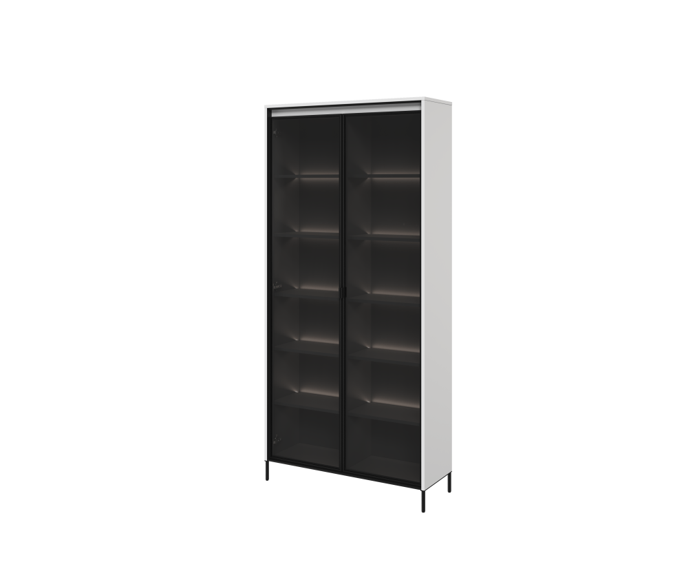 Witryna z oświetleniem TREND TR-07 Biała