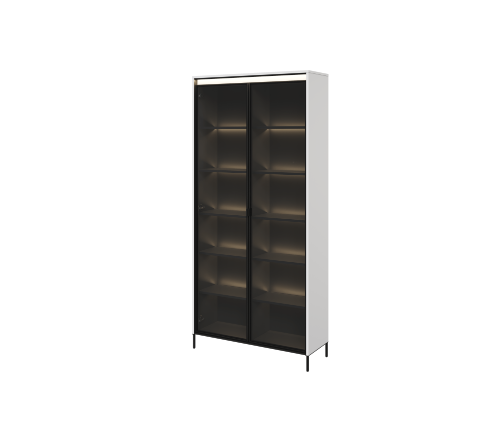 Witryna z oświetleniem TREND TR-07 Biała