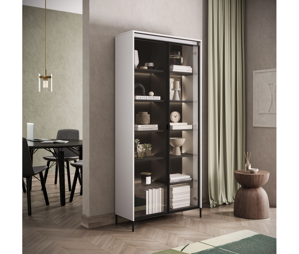 Witryna z oświetleniem TREND TR-07 Biała